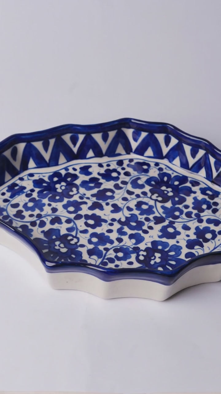 Handcrafted Leaf-Shaped Serving Tray