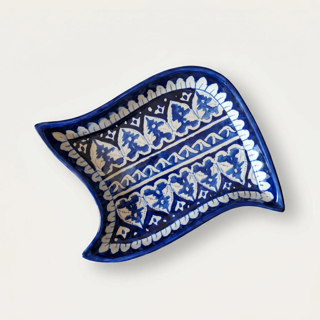 Multani Blue Pottery Star Serving Dish – Hand-Painted Ceramic Platter (10 Inch)