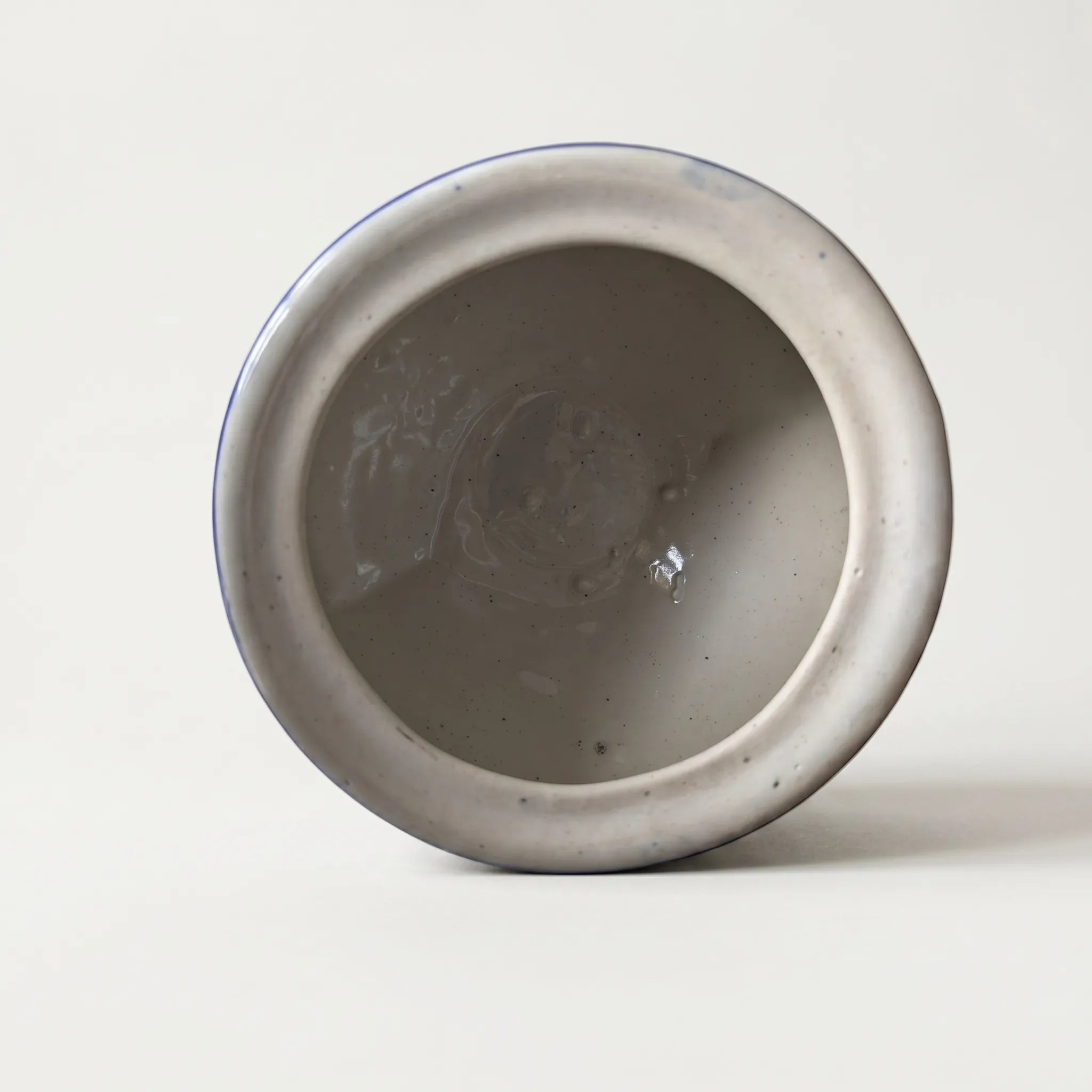 Blue Pottery Handi Serving Pot – 8” Ceramic Casserole with Lid (Cobalt Floral Design)