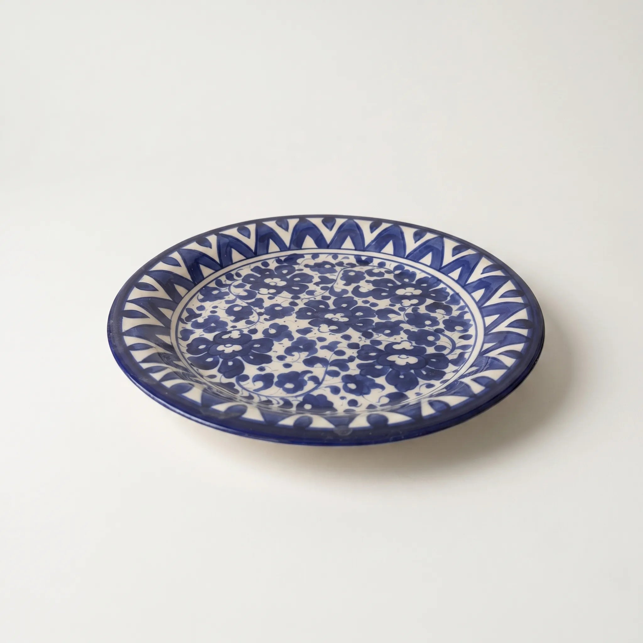 Blue Pottery Dinner Plate – Hand-Painted Ceramic Plates (8", 9" & 10")