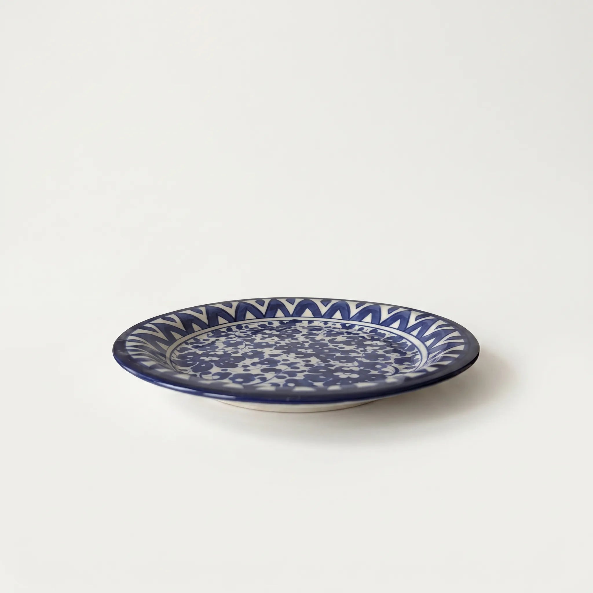 Blue Pottery Dinner Plate – Hand-Painted Ceramic Plates (8", 9" & 10")