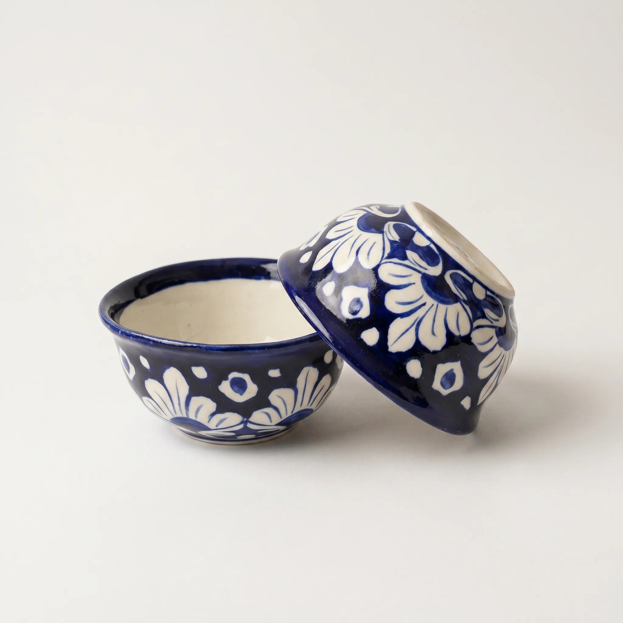 Blue Pottery Dessert Bowls Set of 6 – 5 Inch wide Ceramic Sweet Bowls (Multani)
