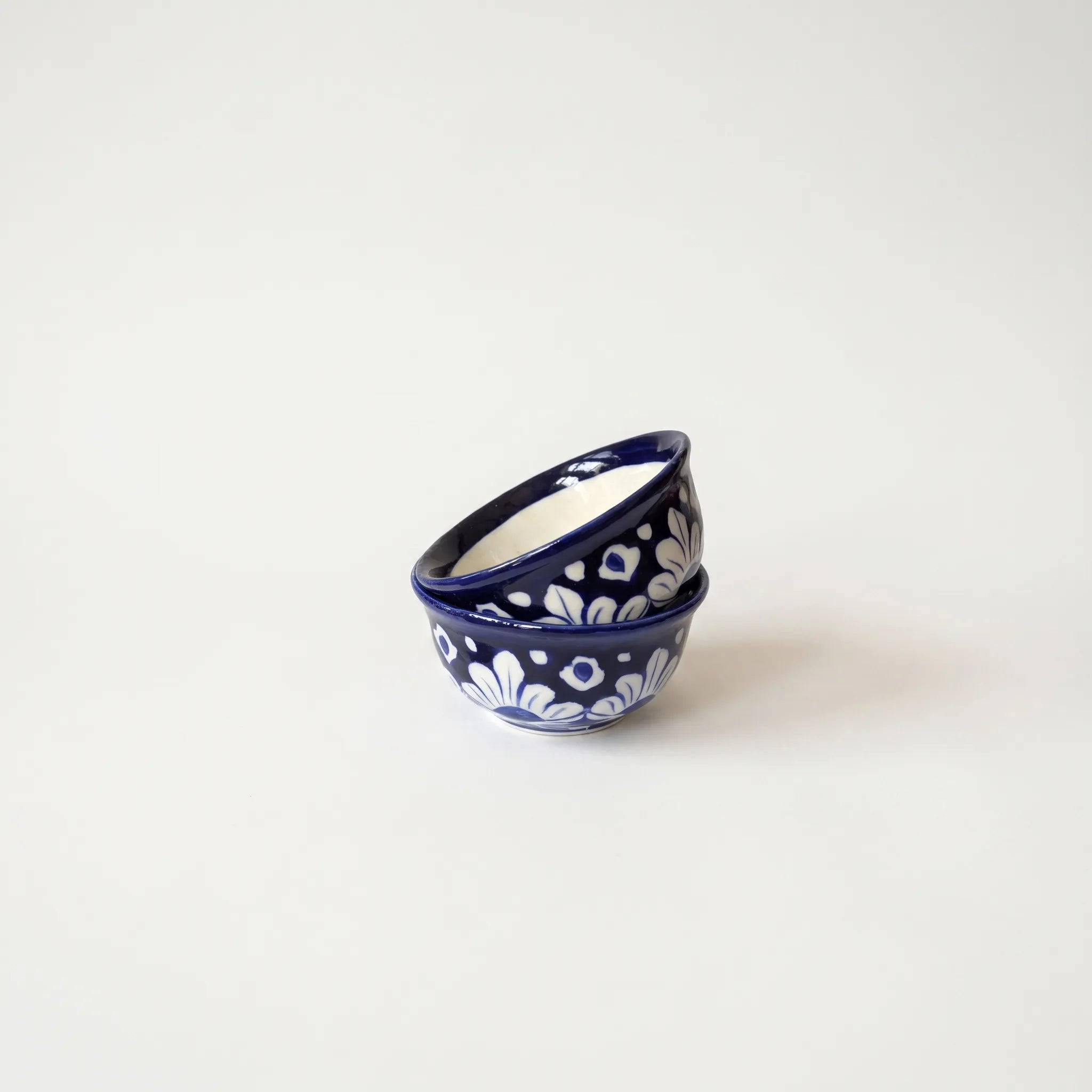 Blue Pottery Dessert Bowls Set of 6 – 5 Inch wide Ceramic Sweet Bowls (Multani)