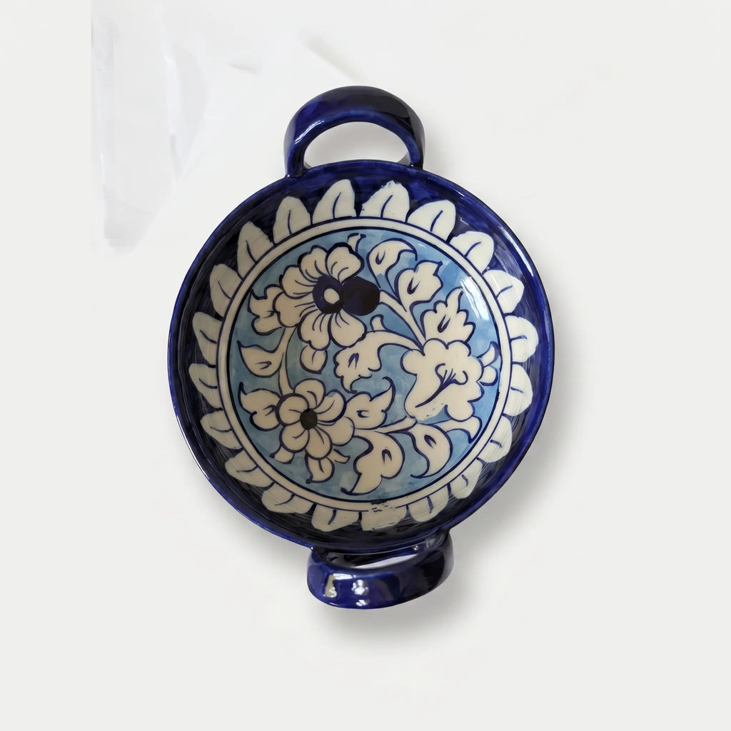 Blue Pottery Mini Karahi Bowl – 5.5” Ceramic Serving Bowl (Multani)