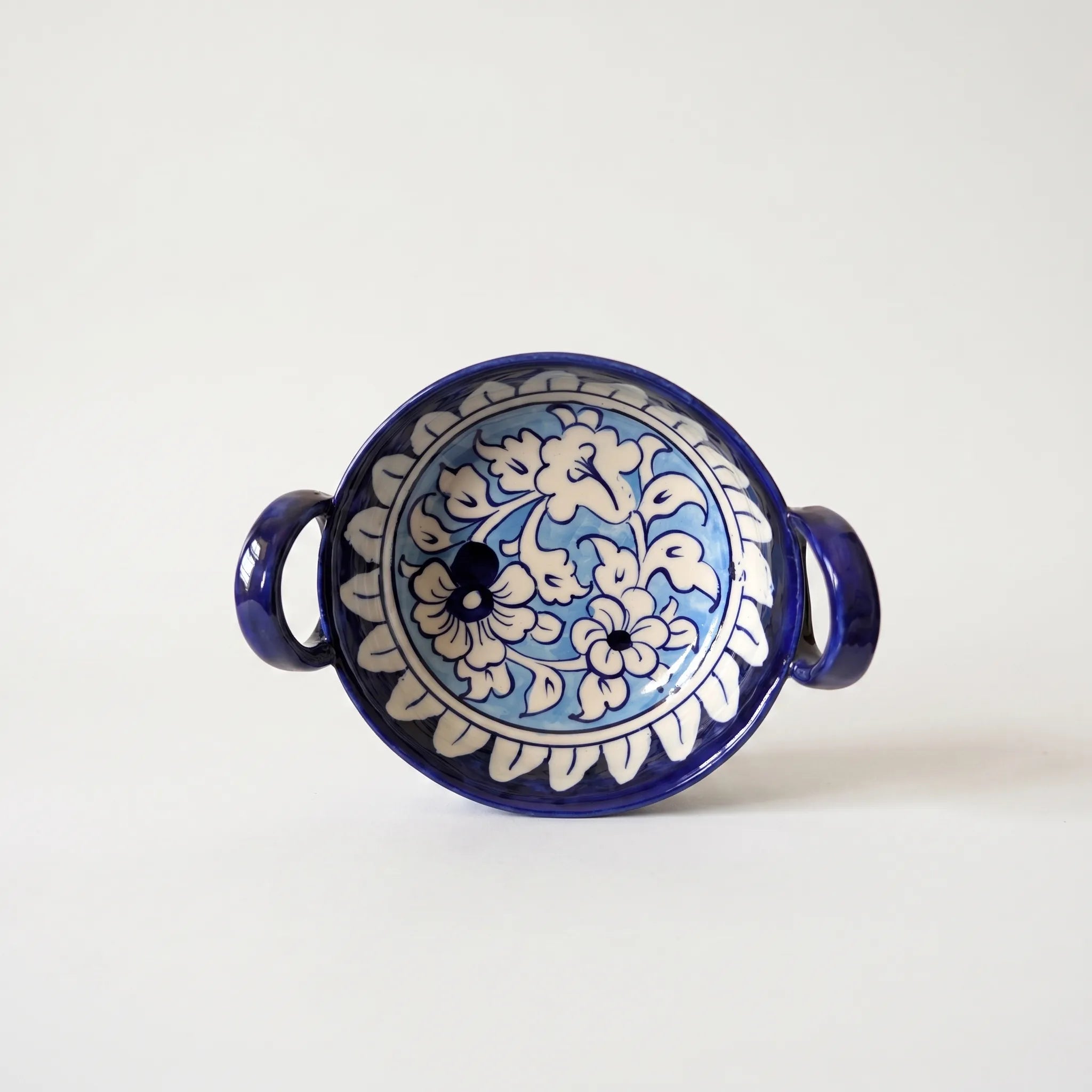 Blue Pottery Mini Karahi Bowl – 5.5” Ceramic Serving Bowl (Multani)