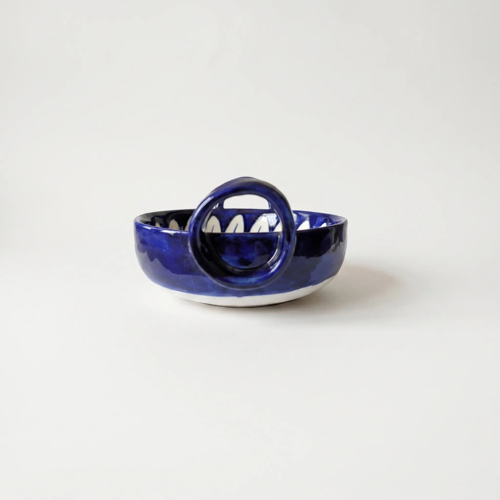 Blue Pottery Mini Karahi Bowl – 5.5” Ceramic Serving Bowl (Multani)