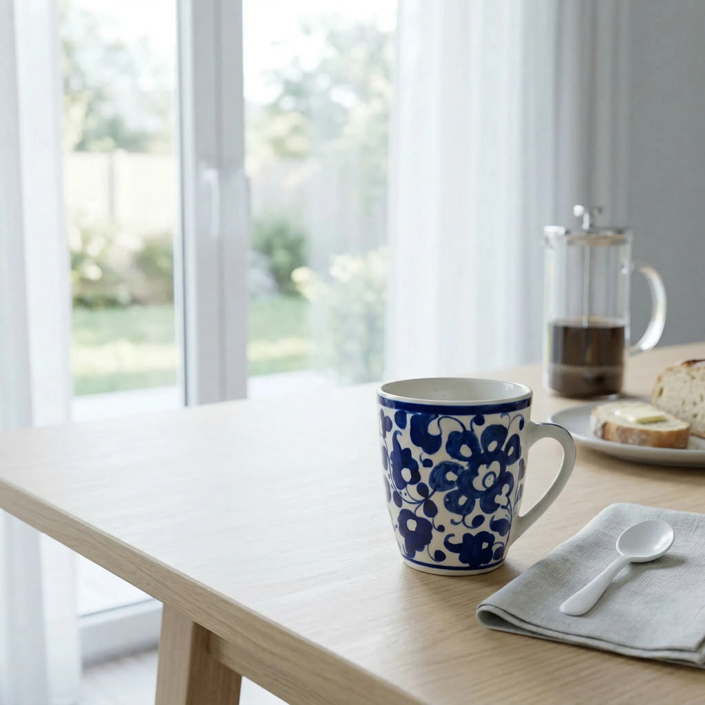 Blue Pottery Ceramic Mug – 300ml Hand-Painted Coffee & Tea Mug | Multani Blue Pottery
