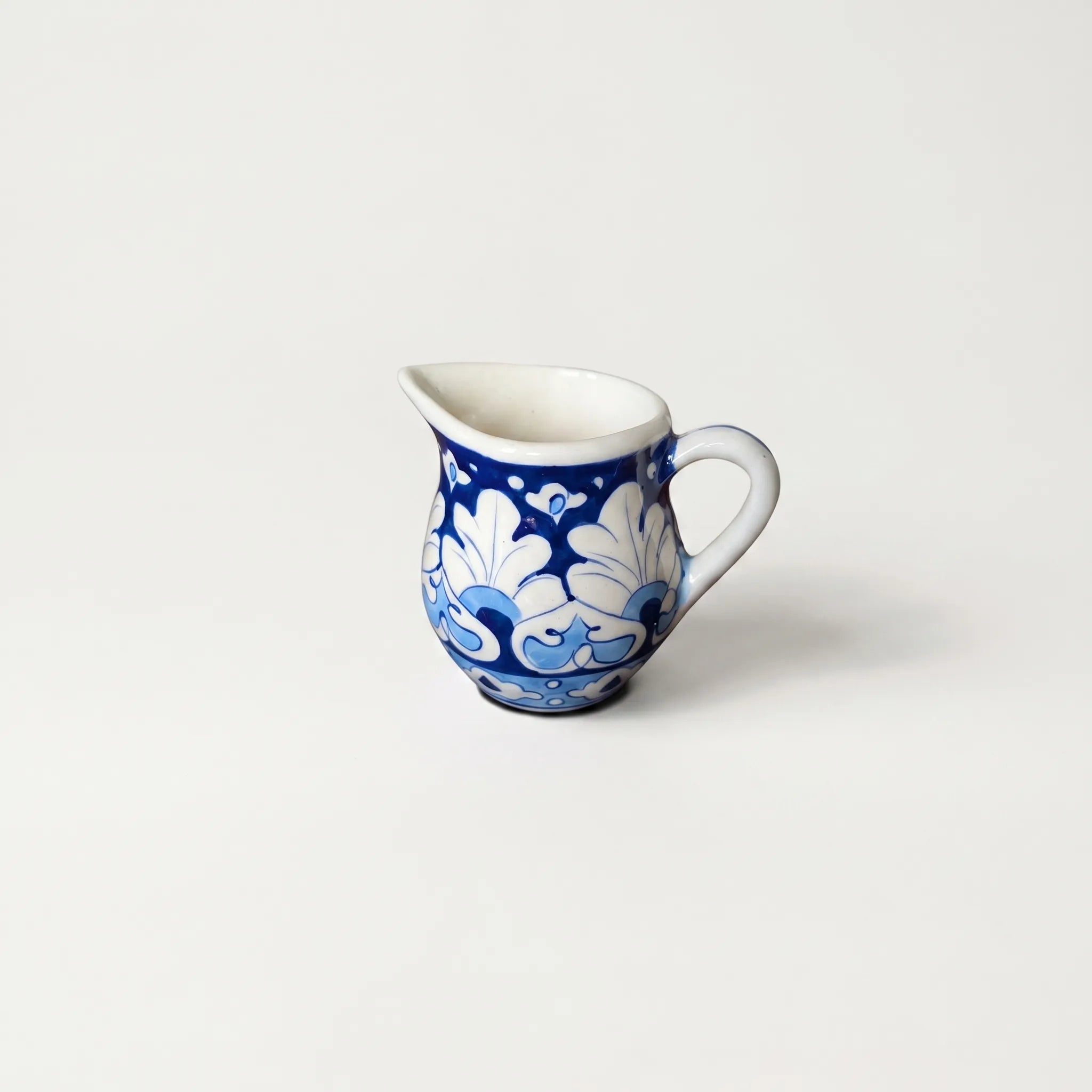 Blue Pottery Tea Set – 15-Piece Hand-Painted Ceramic Tea Set for 6
