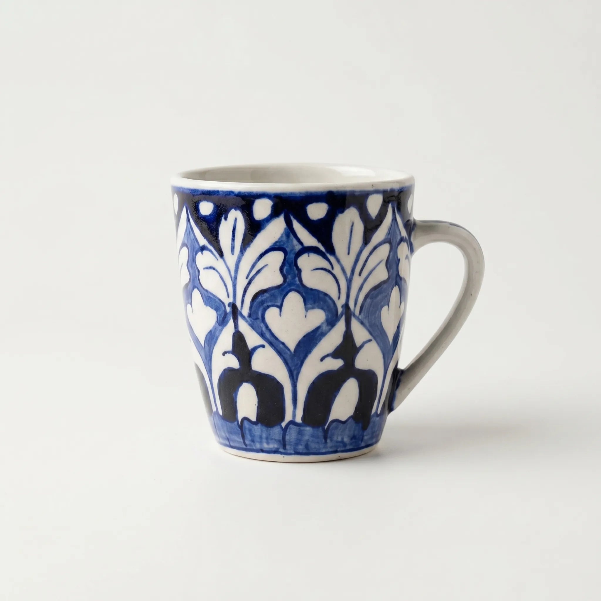 Blue Pottery Mug – 300ml Hand-Painted Ceramic Tea & Coffee Mug | Multani Blue Pottery Design
