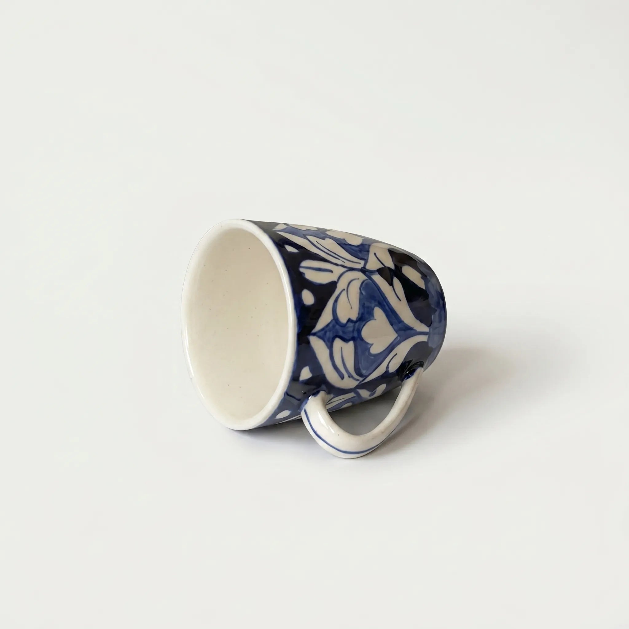 Blue Pottery Mug – 300ml Hand-Painted Ceramic Tea & Coffee Mug | Multani Blue Pottery Design