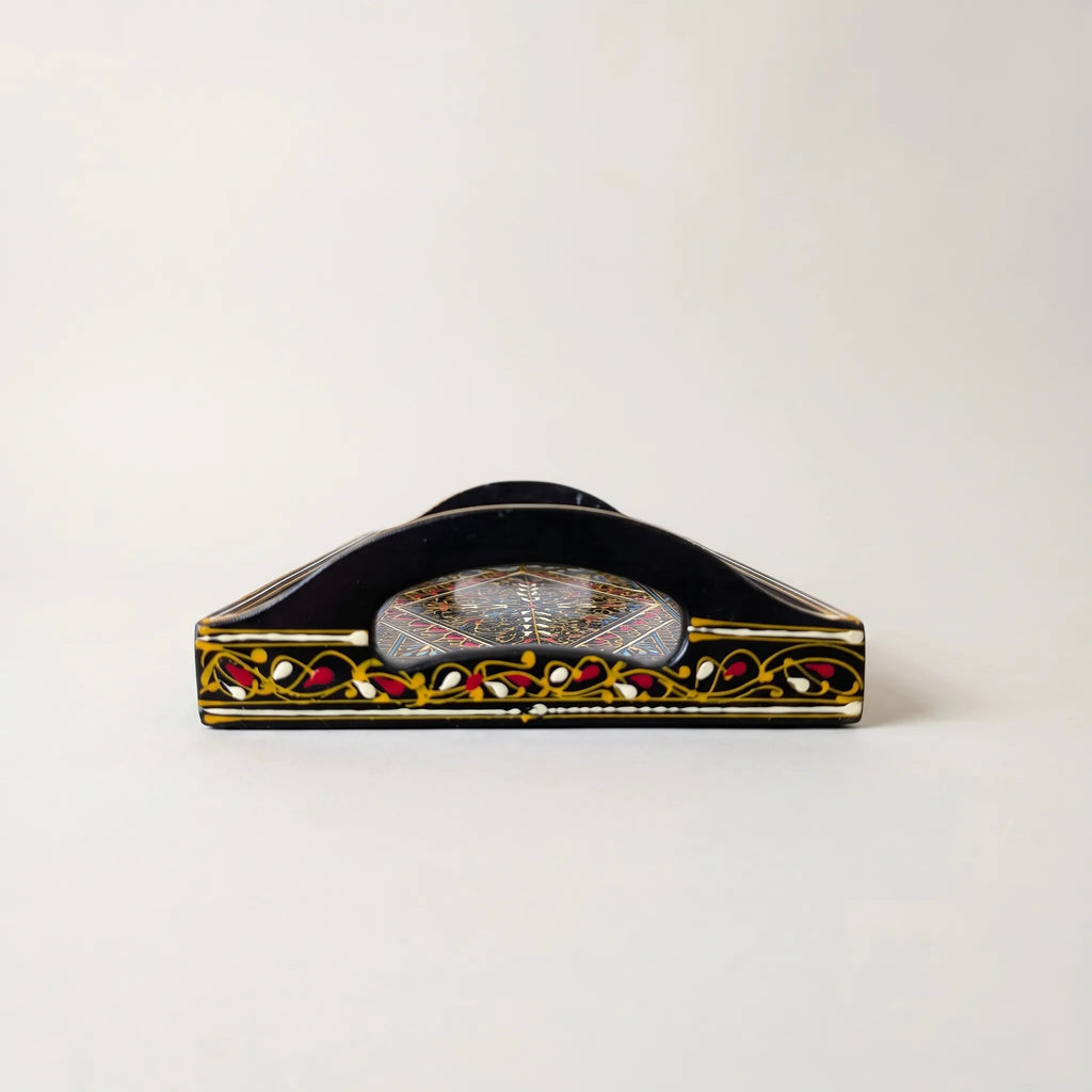 Hand-Painted Swati Floral Tray – 8x16” Wooden Serving Tray