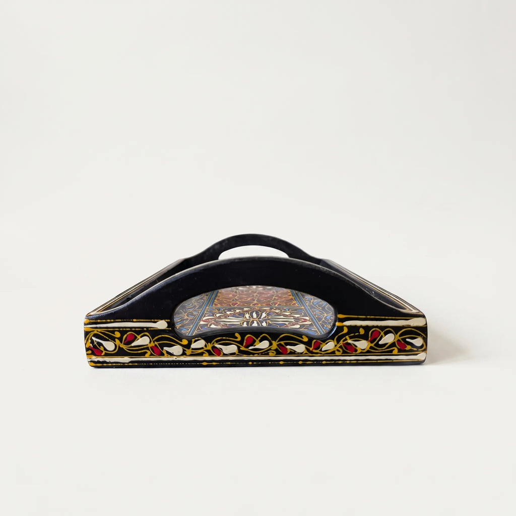 Oil-Painted Swati Wooden Tray – 8x12” Decorative Serving Tray