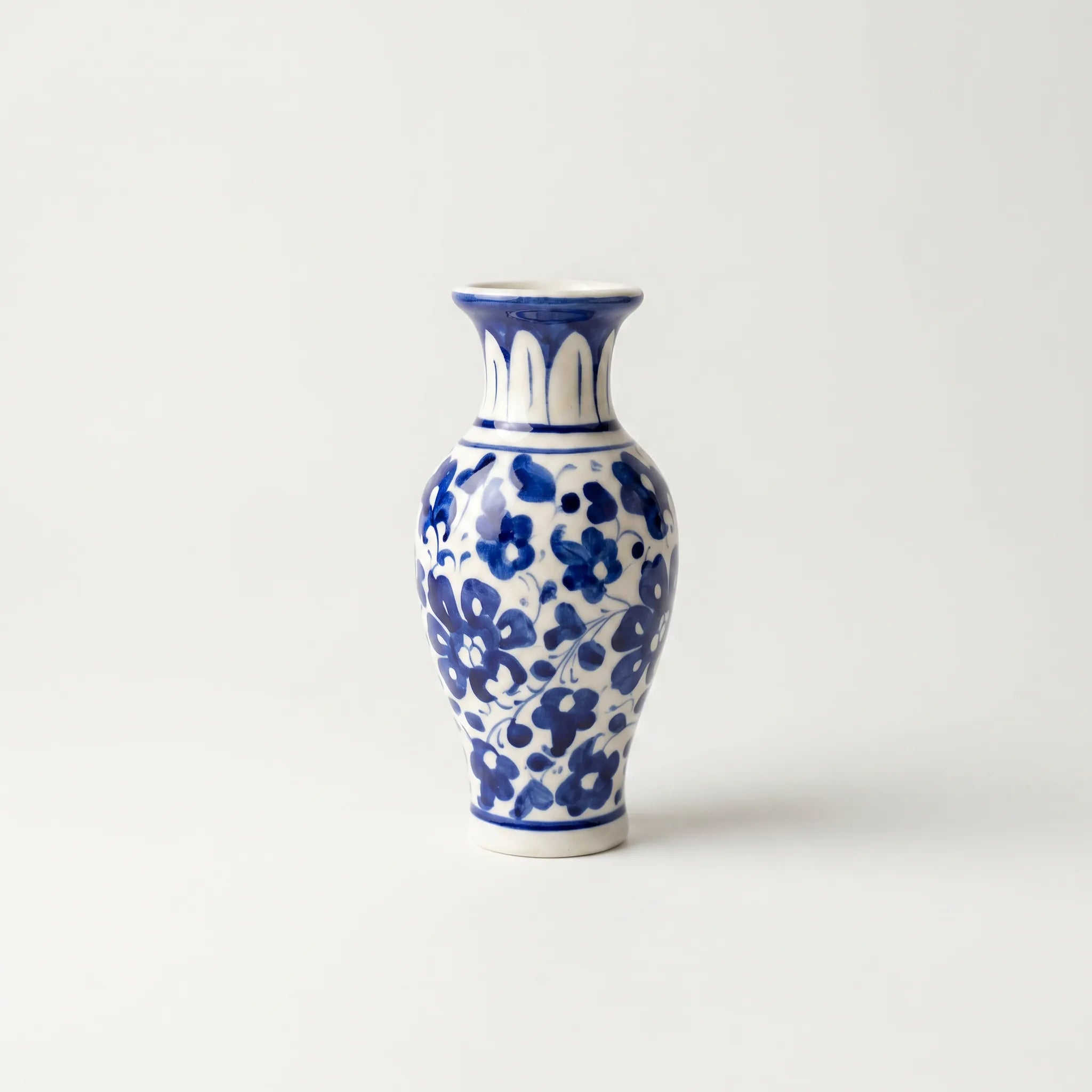 Blue Pottery Mini Vase – 7” Ceramic Decoration Vase (Multani)