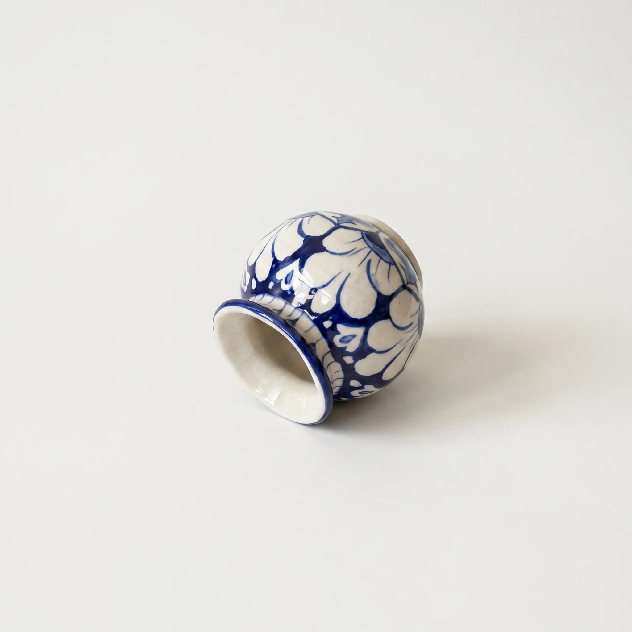 Multani Blue Pottery Mini Garwi Vase – Hand-Painted Decorative Ceramic Vase (3 Inch)