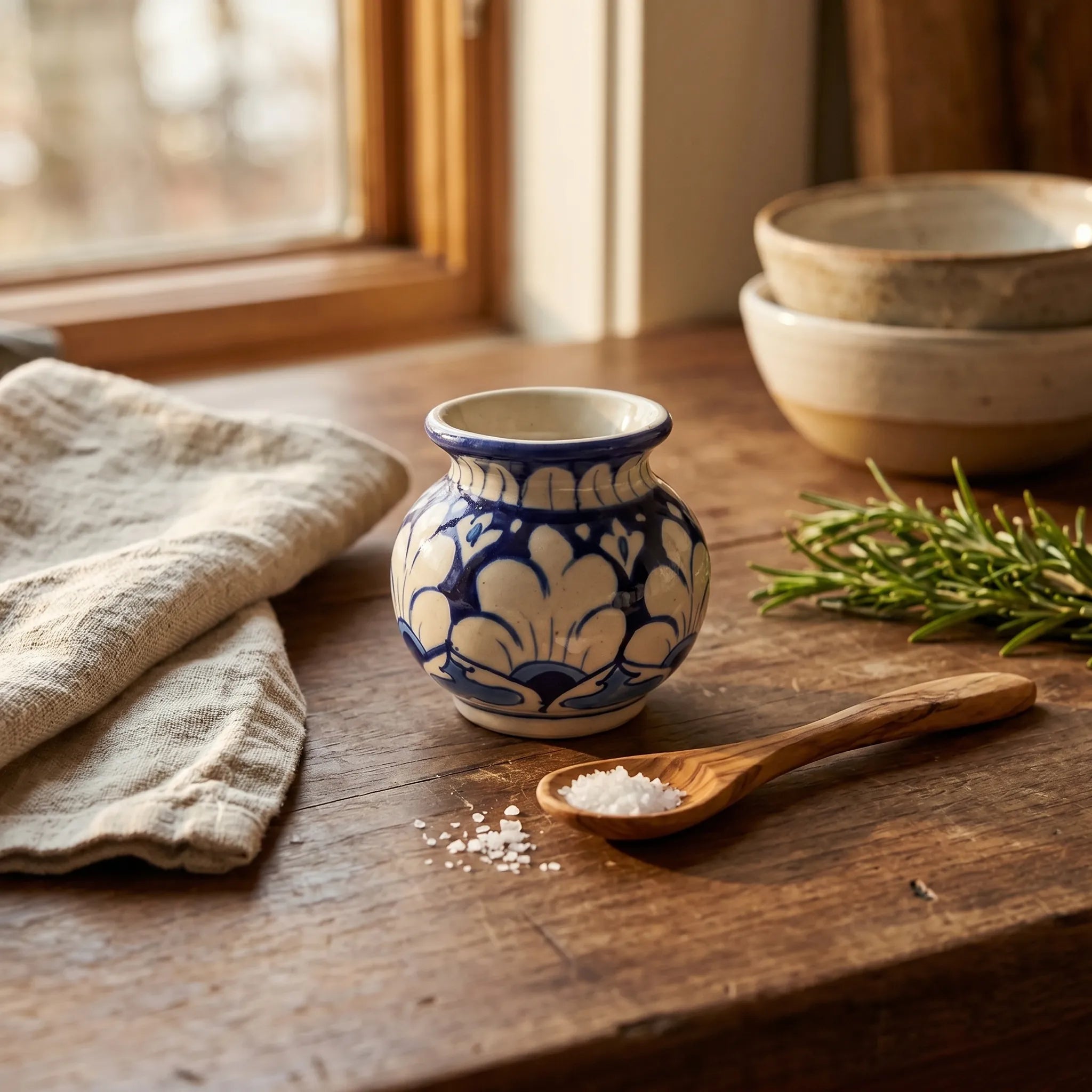 Multani Blue Pottery Mini Garwi Vase – Hand-Painted Decorative Ceramic Vase (3 Inch)