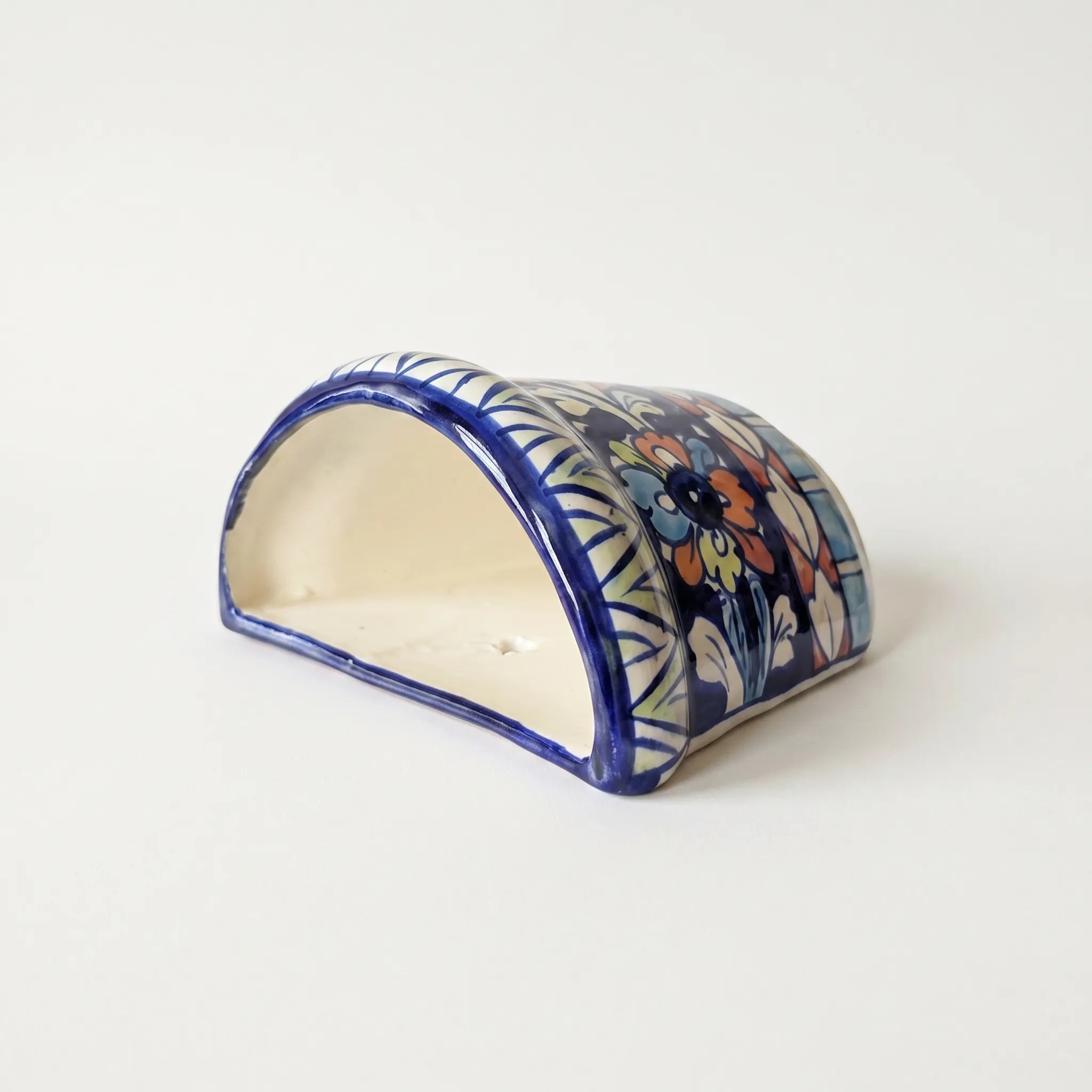Blue Pottery Wall Planter – 5” Ceramic Hanging Planter (Multani)