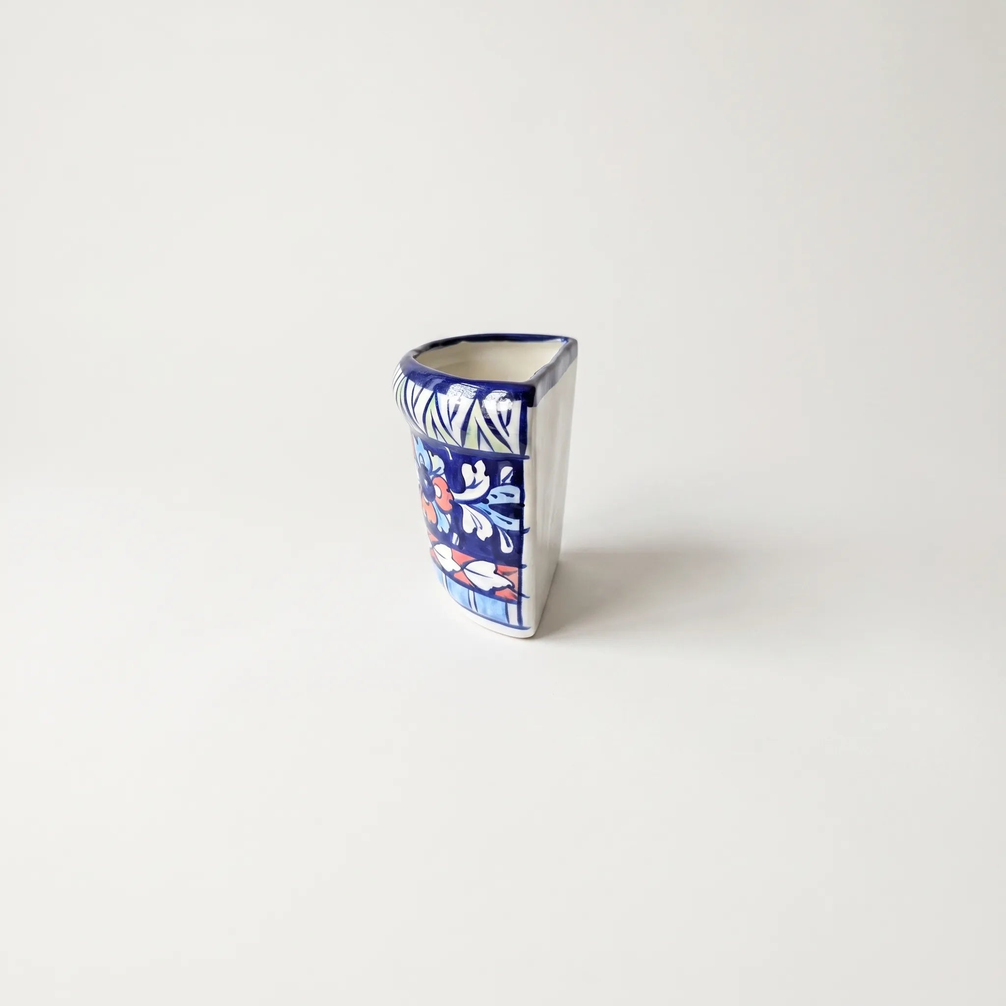 Blue Pottery Wall Planter – 5” Ceramic Hanging Planter (Multani)