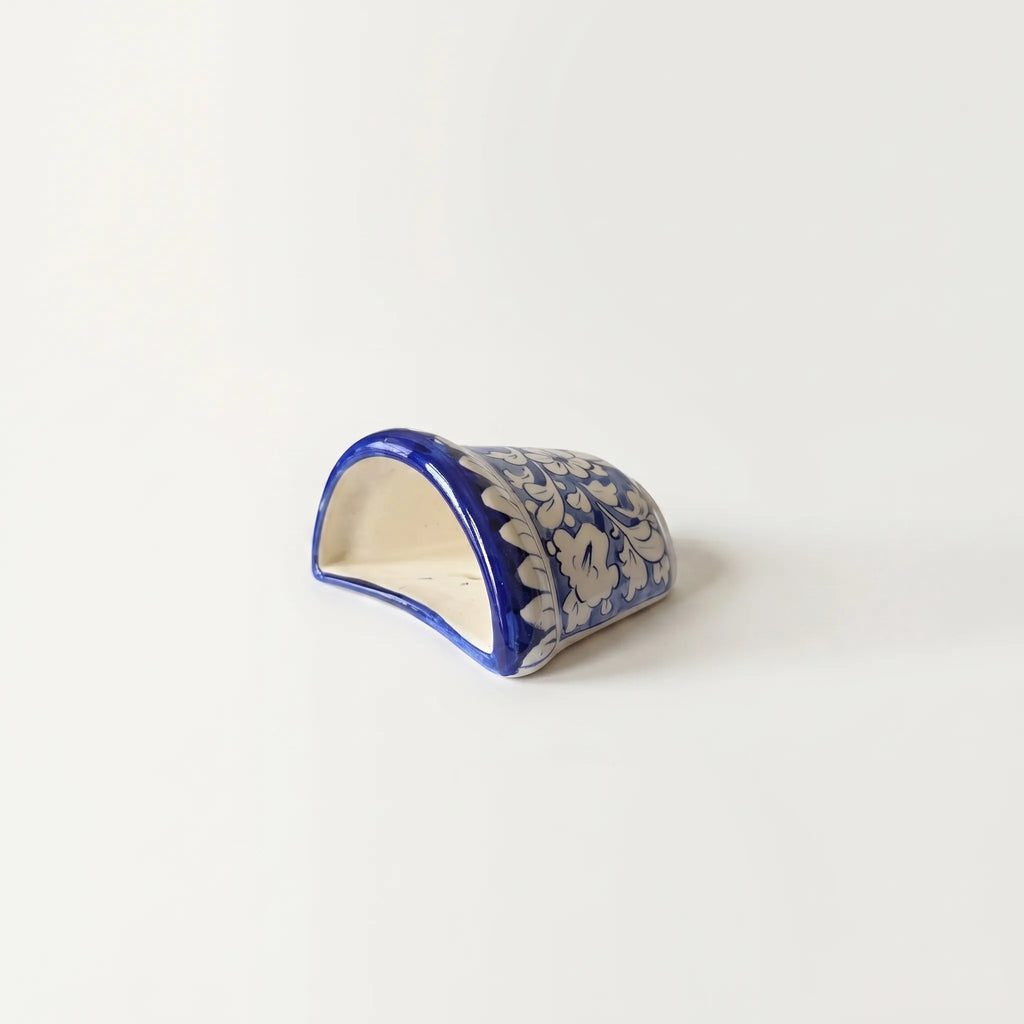 Blue Pottery Wall Planter – 5” Ceramic Hanging Planter (Multani Blue)