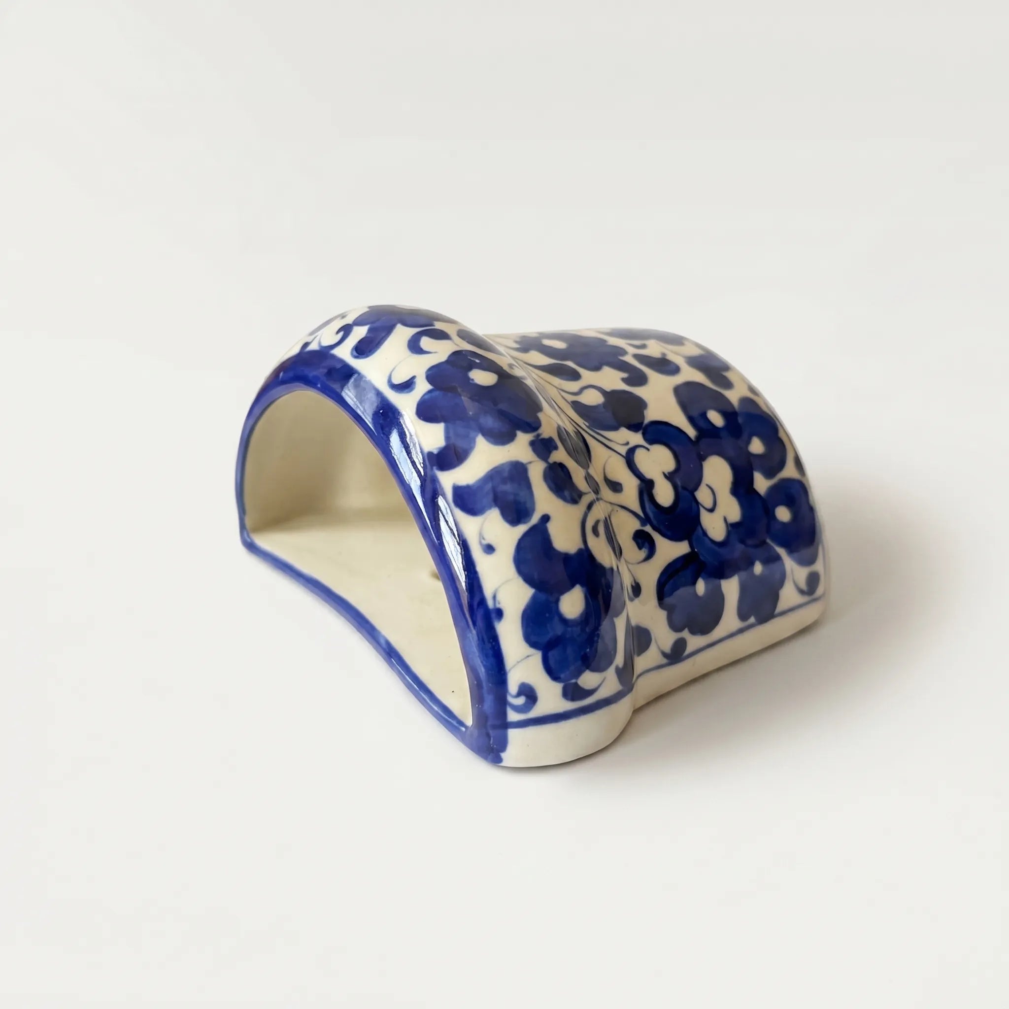 Blue Pottery Mini Wall Planter – 4” Ceramic Hanging Planter (Multani)