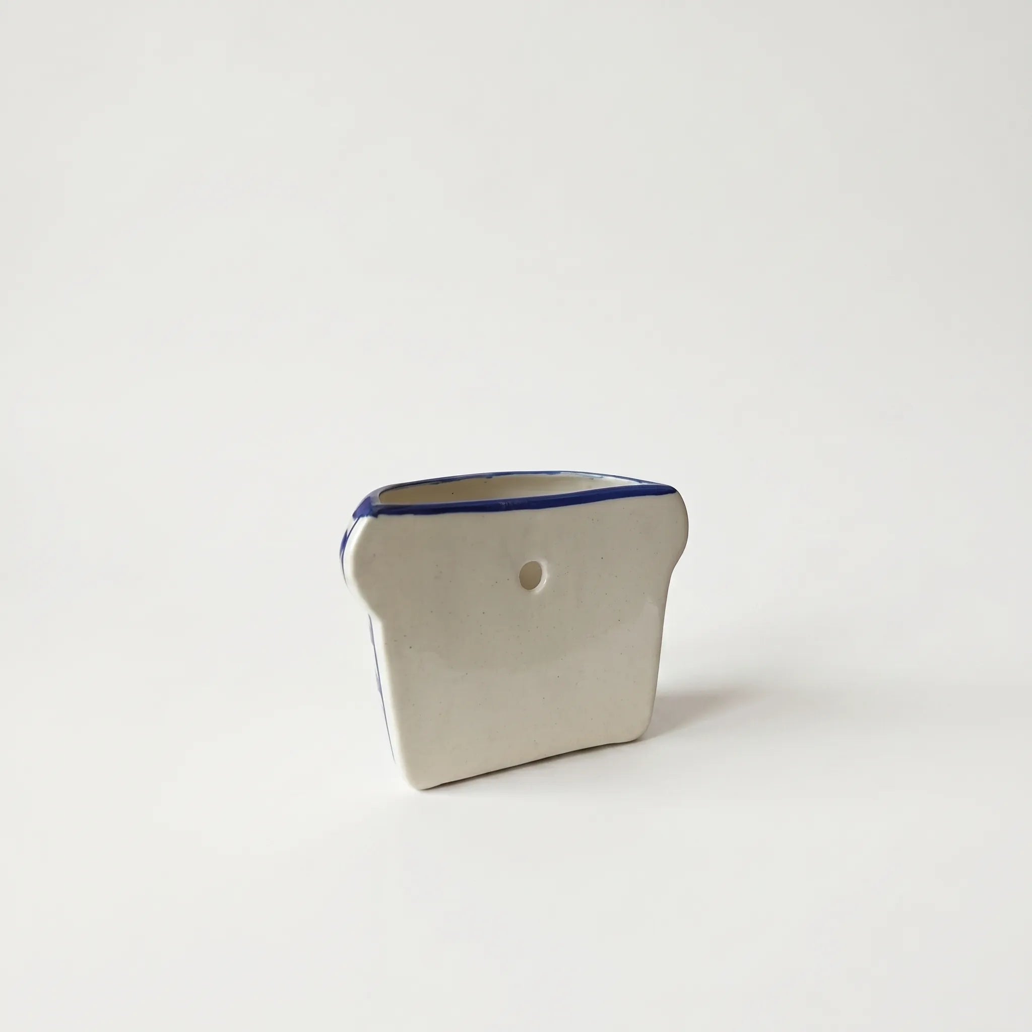 Blue Pottery Mini Wall Planter – 4” Ceramic Hanging Planter (Multani)